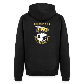 No time my colony needs me bee beekeeper - Unisex Premium Organic Zip Hoodie - black - Back - Nico (187cm)