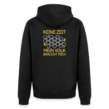 No time my colony needs me bee beekeeper - Unisex Premium Organic Zip Hoodie - black - Back - Nico (187cm)