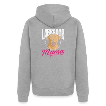 Astuces du Labrador - Veste à capuche bio Premium Unisexe - gris chiné - Dos - Nico (187cm)