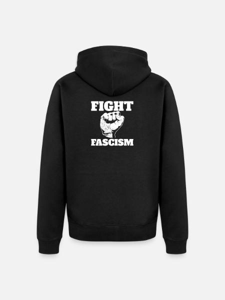 Lutte contre le fascisme Antifascisme - Veste à capuche bio Premium Unisexe - noir