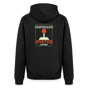 Console Gaming Computer Freak Gamer Sayings Geek - Unisex Premium Organic Zip Hoodie - black - Back - Nico (187cm)
