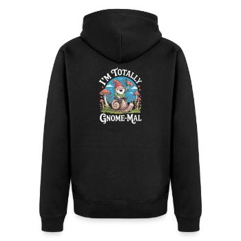 I’m Total Gnome-Mal : Drôle de nain de jardin avec - Veste à capuche bio Premium Unisexe - noir - Dos - Nico (187cm)