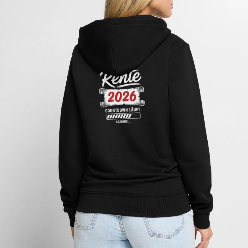 Rente 2026 Countdown läuft Unisex Premium Bio Zip Hoodie
