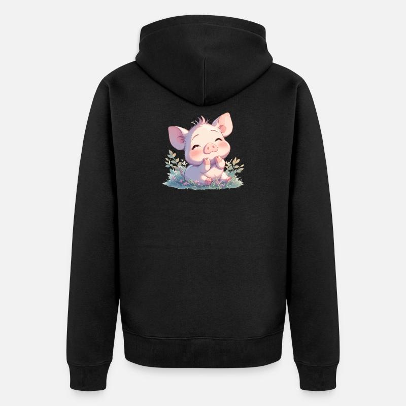 Cochon Cochon - Veste à capuche bio Premium Unisexe - noir