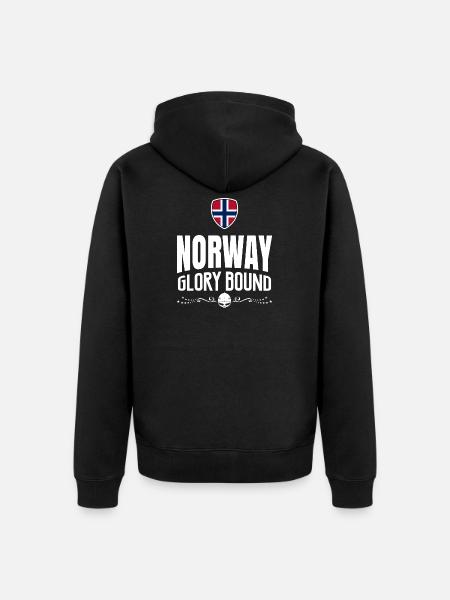 NORWAY GLORY - Unisex Premium Organic Zip Hoodie - black