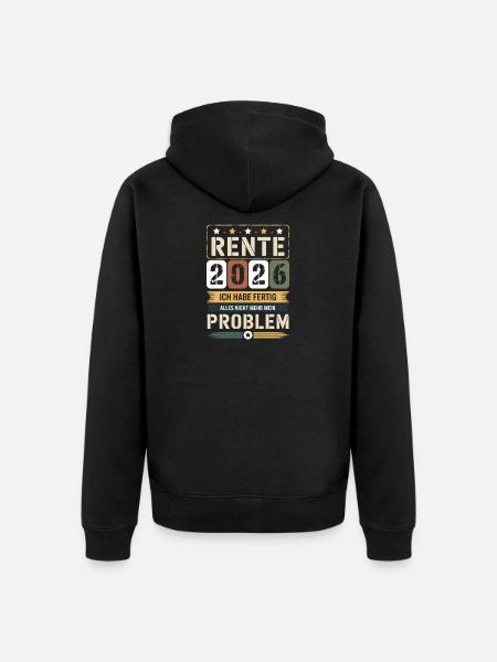 Pension 2026 I'm done - Unisex Premium Organic Zip Hoodie - black