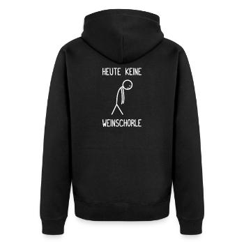 No wine spritzer today Wine lovers Wine drinkers - Unisex Premium Organic Zip Hoodie - black - Back - Nico (187cm)