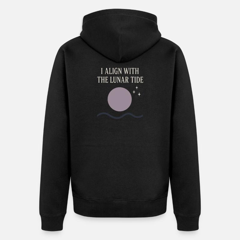 Déesse Lunaire du cycle lunaire intentionnellement - Veste à capuche bio Premium Unisexe - noir