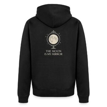 Moon Cycle Moon Goddess Intentionally - Unisex Premium Organic Zip Hoodie - black - Back - Nico (187cm)