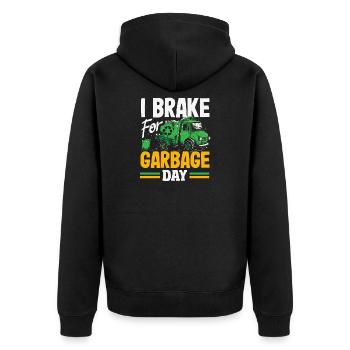 Garbage Day is my favorite day - Unisex Premium Organic Zip Hoodie - black - Back - Nico (187cm)