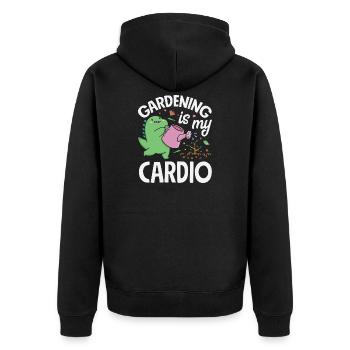 Garten- Und Pflanzenliebhaber Geschenke - Unisex Premium Bio Zip Hoodie - Schwarz - Hinten - Nico (187cm)