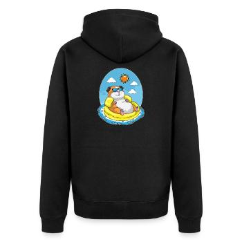 Natation de hamsters dans l’anneau d’été - Veste à capuche bio Premium Unisexe - noir - Dos - Nico (187cm)