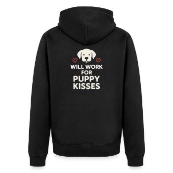 Adoptionstag-haustierrettungs-tierheim - Unisex Premium Bio Zip Hoodie - Schwarz - Hinten - Nico (187cm)