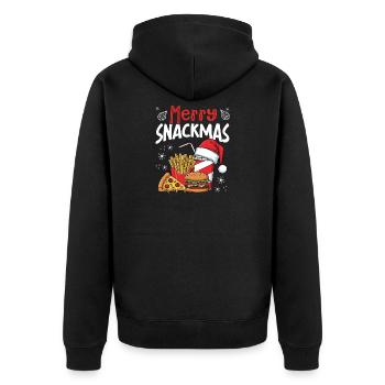 Joyeux Snackmas, Gourmet de Noël drôle - Veste à capuche bio Premium Unisexe - noir - Dos - Nico (187cm)