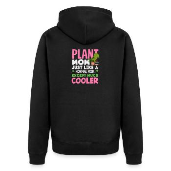 Garten- Und Pflanzenliebhaber Geschenke - Unisex Premium Bio Zip Hoodie - Schwarz - Hinten - Nico (187cm)