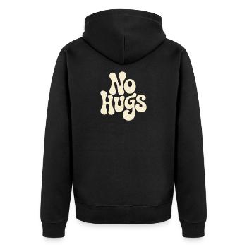 Pas de câlins s’il te plaît garde tes distances câlins antisociaux - Veste à capuche bio Premium Unisexe - noir - Dos - Nico (187cm)