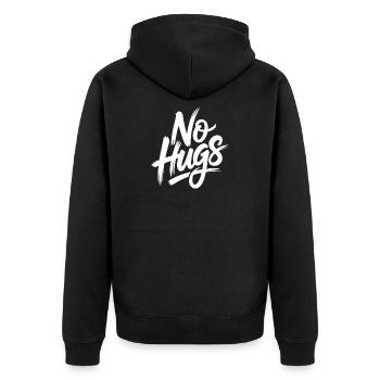 Pas de câlins s’il te plaît garde tes distances câlins antisociaux - Veste à capuche bio Premium Unisexe - noir - Dos - Nico (187cm)