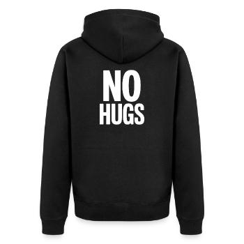 Pas de câlins s’il te plaît garde tes distances câlins antisociaux - Veste à capuche bio Premium Unisexe - noir - Dos - Nico (187cm)