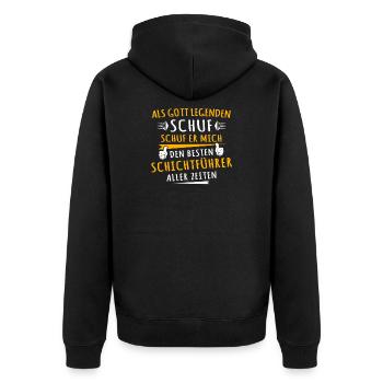 Superviseur d’équipe - Veste à capuche bio Premium Unisexe - noir - Dos - Nico (187cm)