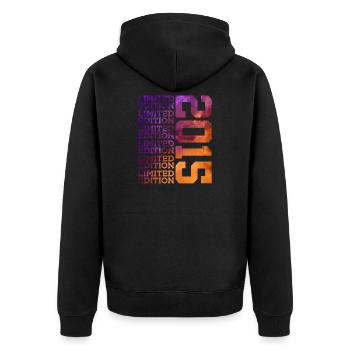 11 ANS ÉDITION LIMITÉE 2015 11E ANNIVERSAIRE - Veste à capuche bio Premium Unisexe - noir - Dos - Nico (187cm)
