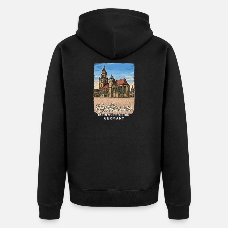 Heilbronn - Veste à capuche bio Premium Unisexe - noir