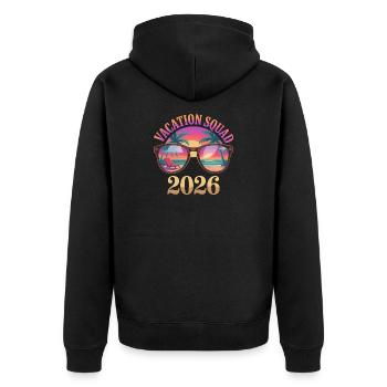 Vacation Squad 2026 Holiday - Unisex Premium Organic Zip Hoodie - black - Back - Nico (187cm)