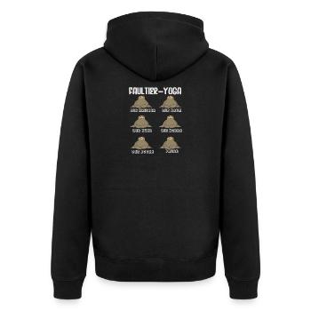 Sloth Yoga Routine Sports Gift - Unisex Premium Organic Zip Hoodie - black - Back - Nico (187cm)