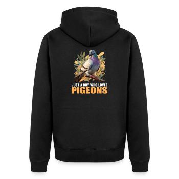 Pigeons Pigeon - Veste à capuche bio Premium Unisexe - noir - Dos - Nico (187cm)