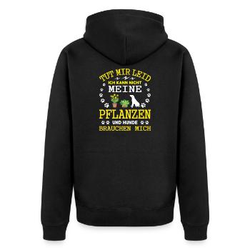 Jardinier dit jardinage Jardinage amateur Jardinier jardinier de jardins potagers - Veste à capuche bio Premium Unisexe - noir - Dos - Nico (187cm)