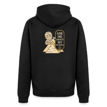 L’archéologie pharaonienne dans l’Égypte ancienne - Veste à capuche bio Premium Unisexe - noir - Dos - Nico (187cm)