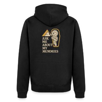 L’archéologie pharaonienne dans l’Égypte ancienne - Veste à capuche bio Premium Unisexe - noir - Dos - Nico (187cm)