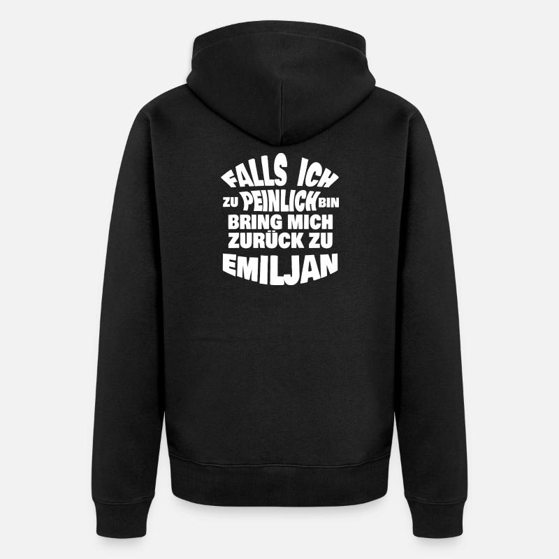 Jungesellenabschied E - Unisex Premium Bio Zip Hoodie - Schwarz