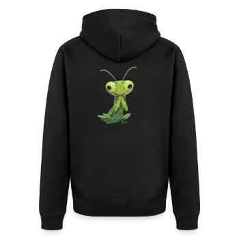 Praying mantises Praying mantis - Unisex Premium Organic Zip Hoodie - black - Back - Nico (187cm)