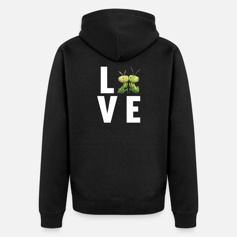Gottesanbeterinnen Gottesanbeterin - Unisex Premium Bio Zip Hoodie - Schwarz