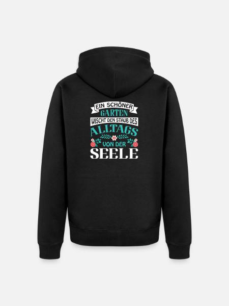 Gartenbau Gärtner Garten Gartenarbeit Sprüche - Unisex Premium Bio Zip Hoodie - Schwarz