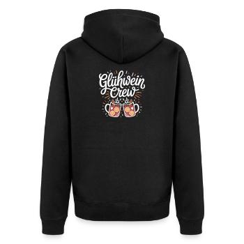 Équipe du vin chaud Marché de Noël joyeux - Veste à capuche bio Premium Unisexe - noir - Dos - Nico (187cm)
