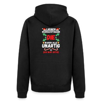 Archery Archery Archery - Unisex Premium Organic Zip Hoodie - black - Back - Nico (187cm)