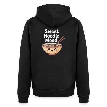 Humeur aux nouilles sucrées - Veste à capuche bio Premium Unisexe - noir - Dos - Nico (187cm)