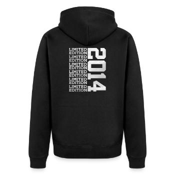 ÉDITION LIMITÉE 2014 12 ANS 12E ANNIVERSAIRE - Veste à capuche bio Premium Unisexe - noir - Dos - Nico (187cm)