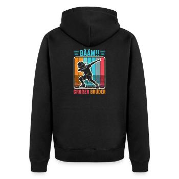 Bääm Grand Frère Dab Enfants Drôles Frères et Sœurs - Veste à capuche bio Premium Unisexe - noir - Dos - Nico (187cm)