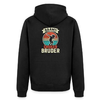 Bääm Grand Frère Dab Enfants Drôles Frères et Sœurs - Veste à capuche bio Premium Unisexe - noir - Dos - Nico (187cm)