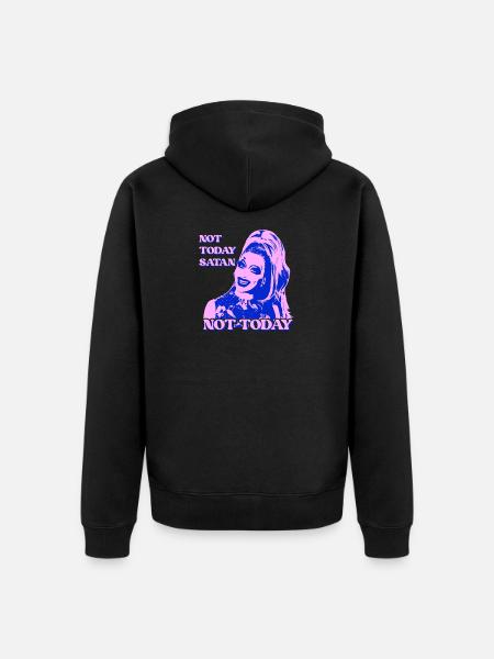 Not Today Satan Pop Art - Unisex Premium Organic Zip Hoodie - black