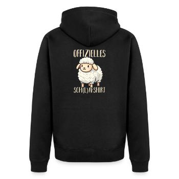 Chemise de nuit officielle Mouton endormi - Veste à capuche bio Premium Unisexe - noir - Dos - Nico (187cm)