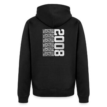ÉDITION LIMITÉE 2008 18 ANS 18 ANS - Veste à capuche bio Premium Unisexe - noir - Dos - Nico (187cm)