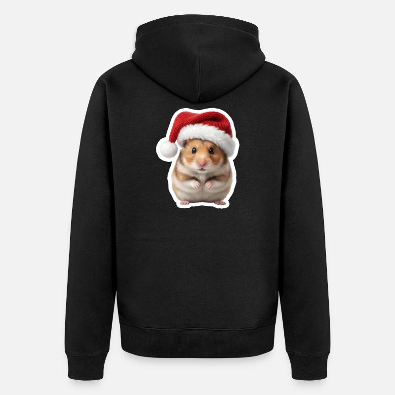 Doux Hamster - Doux Noël - Veste à capuche bio Premium Unisexe - noir