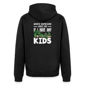 Garten- Und Pflanzenliebhaber Geschenke - Unisex Premium Bio Zip Hoodie - Schwarz - Hinten - Nico (187cm)