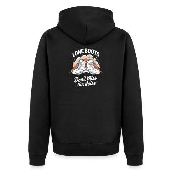Sentier d’autonomisation des randonneurs solo pour femmes - Veste à capuche bio Premium Unisexe - noir - Dos - Nico (187cm)