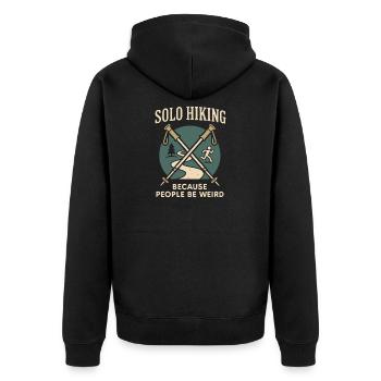 Sentier d’autonomisation des randonneurs solo pour femmes - Veste à capuche bio Premium Unisexe - noir - Dos - Nico (187cm)