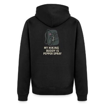 Sentier d’autonomisation des randonneurs solo pour femmes - Veste à capuche bio Premium Unisexe - noir - Dos - Nico (187cm)