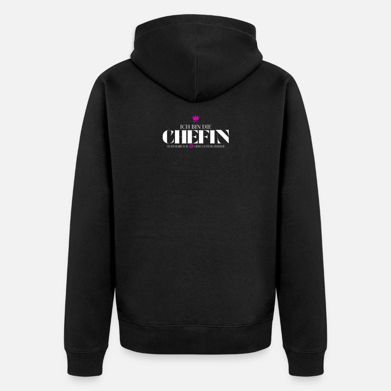 Équipe J’ai de la patience - Veste à capuche bio Premium Unisexe - noir